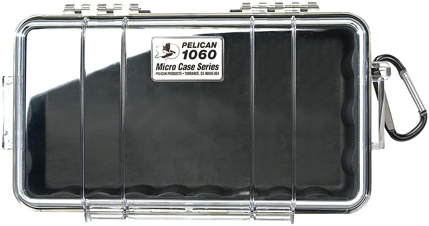 Pelican 1060025100 Micro Case  Black/Clear Polycarbonate 9.88″ Long