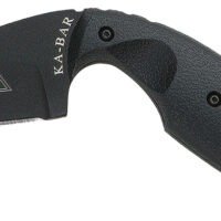 Ka-Bar 1480 TDI Law Enforcement 2.31" Fixed Drop Point Plain Black AUS-8A SS Blade, Black Zytel Handle, Includes Belt Clip/Sheath