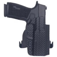 Rounded Gear SSRP365XMACROCFRHOW Paddle Holster OWB Black Carbon Fiber Kydex Fits Sig Sauer P365 X-Macro Right Hand