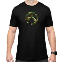 Magpul MAG1225-001-XL Woodland Camo Black Cotton/Polyester Short Sleeve XL