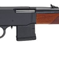 Henry H023450 Supreme 450 Bushmaster 5+1 18" Blued Threaded Barrel, Black Hardcoat Anodize Aluminum Drilled & Tapped Receiver, American Walnut Fixed w/Pistol Grip Stock