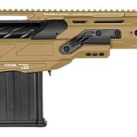 Cadex Inc CDX50DUAL50206BR20I2J5 CDX-50 Tremor 50 BMG 5+1 20.60" Black DLC Match Grade Threaded Barrel, Black DLC Aluminum Receiver w/Picatinny Rail, Adjustable Folding Hybrid Tan Stock, Black Polymer