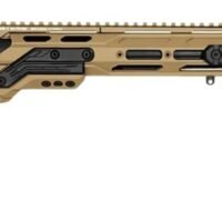 Cadex Inc CDX30LITE30824BR20I2F1 CDX-30 Lite 308 Win 10+1 24" Black DLC Fluted Threaded Barrel, Hybrid Tan Cerakote Receiver w/Picatinny Rail, M-LOK Handguard, Adjustable Folding Hybrid Tan Buttstock,