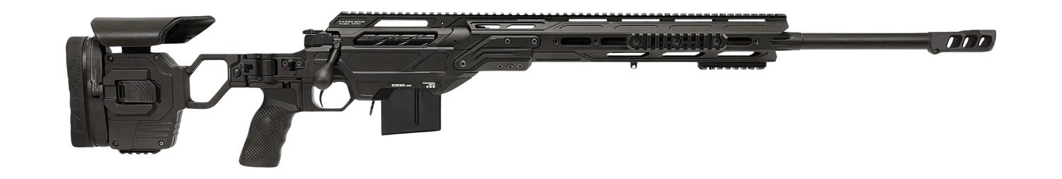 Cadex Inc CDXMCKRKN30824BR20I2F1 CDX-MC Kraken 308 Win 10+1 24" Black DLC Match Grade Threaded Barrel, Black DLC Receiver w/Picatinny Rail, M-LOK Handguard, Black Adjustable Folding Buttstock, Black P