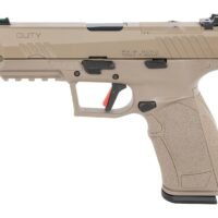 Tisas Arms 15000105 PX-9 Gen3 Duty 9mm Luger 20+1 4.12" Flat Dark Earth Carbon Steel Optic Ready/Serrated Slide, Flat Dark Earth Polymer Frame w/Picatinny Rail, Rubber Grip, RMR Footprint