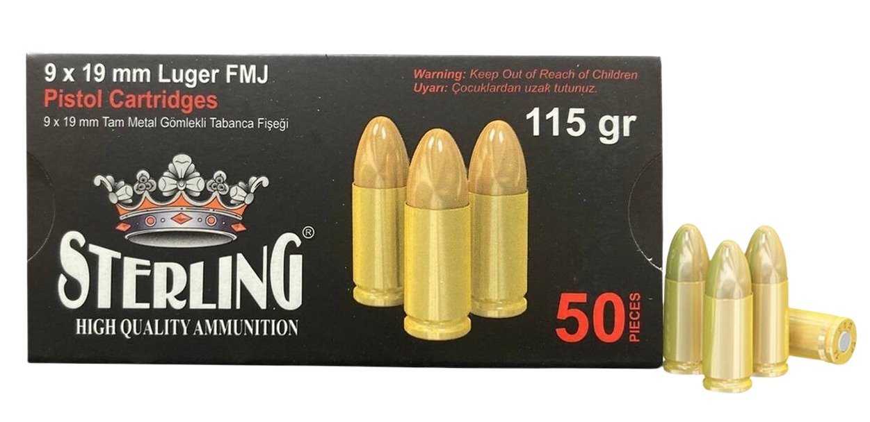 STERLING 8698779955748 9MM 115GR FMJ 50/30