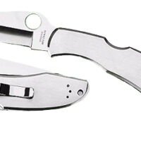 Spyderco C10P Endura II 3.88" Folding Drop Point Plain VG-10 Stainless Steel Blade/Stainless Handle
