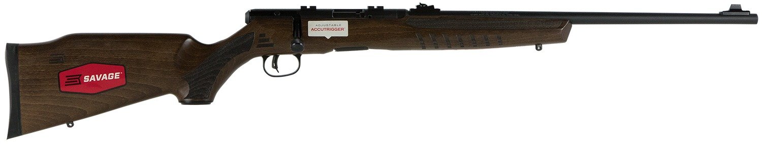 Savage Arms 70810 B Series G Full Size 17 HMR 10+1 21" Matte Black Sporter Barrel, Matte Black Drilled & Tapped Carbon Steel Receiver, Satin Hardwood Fixed Stock, Right Hand
