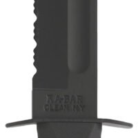 Ka-Bar 1214 Fighting/Utility  7" Fixed Clip Point Serrated Black 1095 Cro-Van Blade, Black Kraton G Handle, Includes Sheath