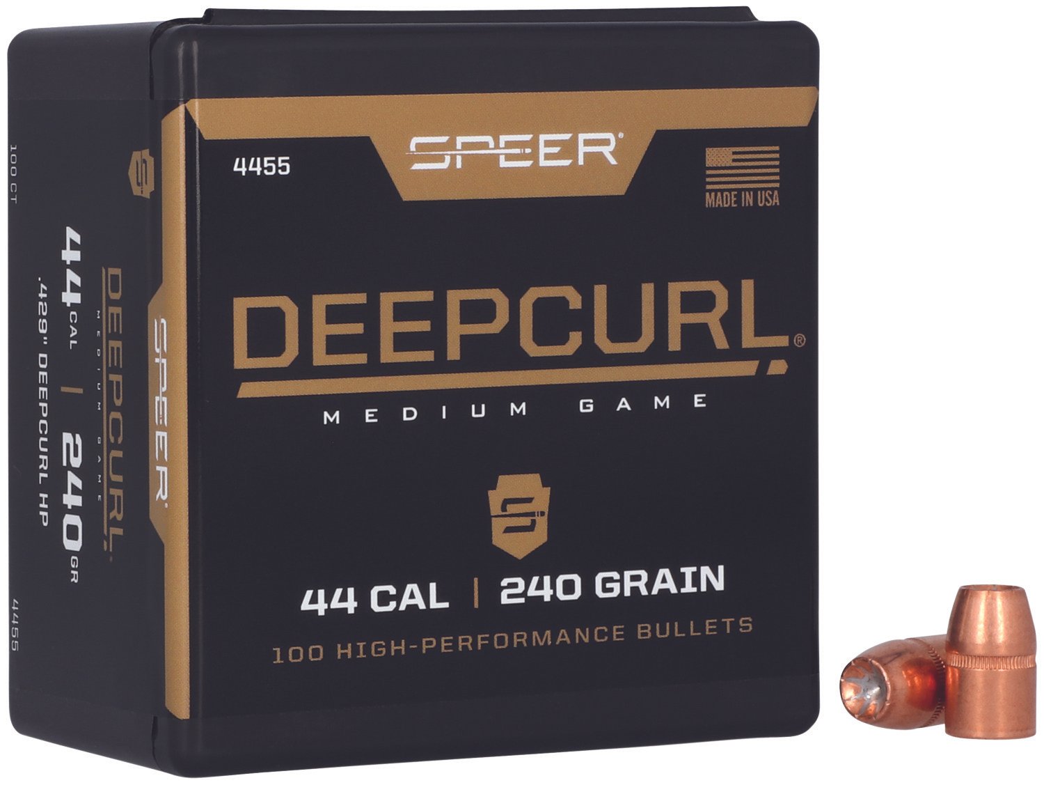 Speer 4455 DeepCurl 44Cal 240gr Hollow Point 50 Per Box/5 Case