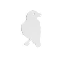 Birchwood Casey AR500 3/8" Steel 1 Hole Animal Silhouette Target - Crow 1/ct