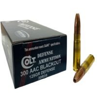 Double Tap Colt Defense Rifle Ammunition .300 AAC Blackout 125gr HP Lead Free 2400 fps 20/ct