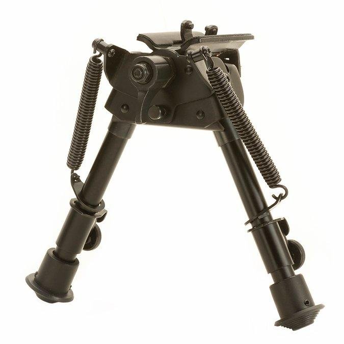 TacShield Heavy Duty Bi-pod Pivot Adjustable 6"-9" Matte Black
