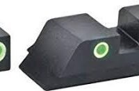 Green Tritium FRONT/REAR 3 dot sight set white outlines for Glock Gen 5