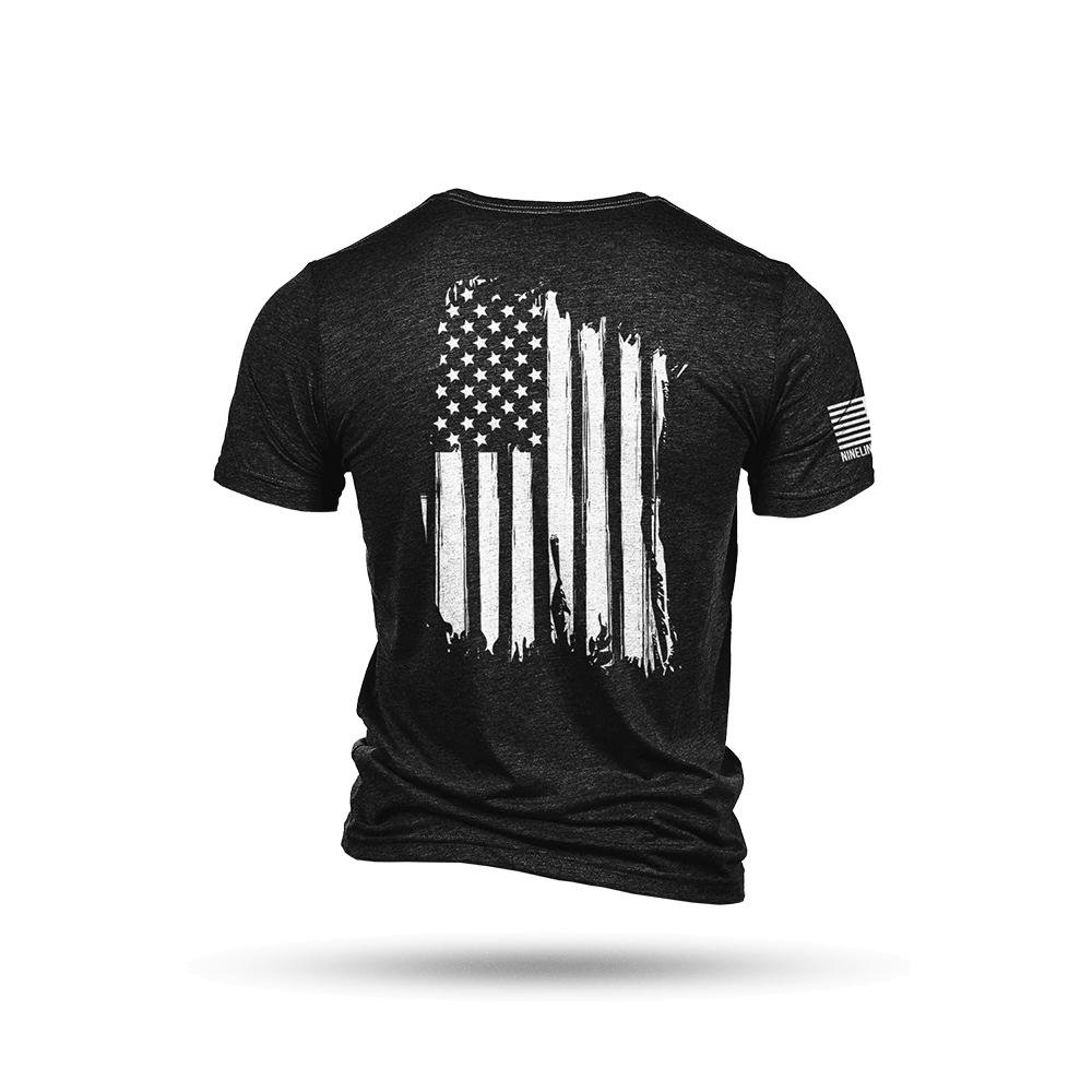 Nine Line America Short Sleeve Shirt Black Triblend XL