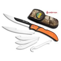 Outdoor Edge Razorbone Replaceable Blade Folding Knife 5" Drop Point Blade Orange