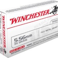 Winchester USA Rifle Ammunition 5.56mm 55gr FMJ 3270 fps 20/ct