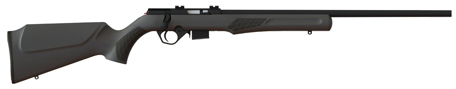 Rossi RB22W2111 RB22  Full Size 22 WMR 5+1, 21″ Blued Button Rifled Free Floating Steel Barrel, Blued Stainless Steel Receiver, Black Monte Carlo Stock, Right Hand