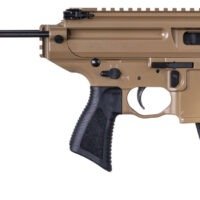 Sig Sauer PMPX3BCH MPX Copperhead 9mm Luger Caliber with 3.50" Barrel, 20+1 Capacity, Coyote Elite Cerakote Metal Finish, Folding Pivoting Contour Brace Stock & Black Polymer Grip Ambidextrous Hand