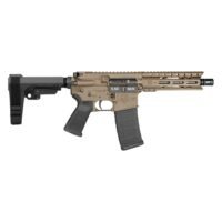 DIAMONDBACK DB15 5.56 7" DIAMONDBACK, W/ 6" PC M-LOK RAIL, FLAT DARK EARTH, SBA3 BRACE, (1) 30RD PM