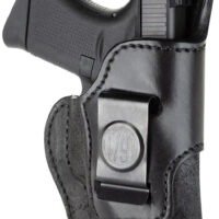 1791 Gunleather RCH3BLKR RCH IWB Size 03 Black Leather Belt Clip Compatible w/Ruger LC9/1911/Glock 43/43X Right Hand