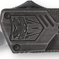 CobraTec Knives SWCTLWDNS Lightweight 3.25" OTF Drop Point Plain D2 Steel Blade/Stonewashed Aluminum Handle Includes Pocket Clip