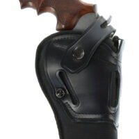 Galco SR43B Switchback OWB Black Leather Belt Slide Fits Ruger GP100/S&W K Frame/2.50-3" Barrel Ambidextrous