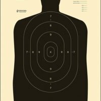 Action Target B27SBLACK100 Qualification Standard Silhouette Heavy Paper Hanging Black/White 100 Per Box