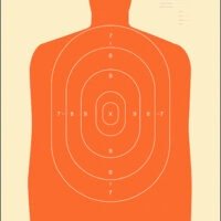 Action Target B27SORANGE100 Qualification Standard Silhouette Paper Hanging 24" x 45" Orange/White 100 Per Box