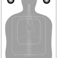 Action Target FTQ15ANTAV2100 Qualification Silhouette/Vitals Paper 23" x 35" Gray/White 100 Per Box
