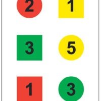 Action Target DT4A100 Training Discretionary Command Circle/Square Paper 23" x 35" Multi-Color 100 Per Box