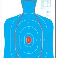 Action Target RCB27EQ100 Qualification B-27E & FBI Q Combo Silhouette Hanging Paper 23" x 35" Blue/White 100 Per Box