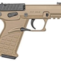 Kel-Tec P17BTAN P17 Compact Frame 22 LR 16+1 3.80" Black Steel Threaded Barrel, Tan Serrated Slide, Tan w/Black Controls Polymer Frame w/Picatinny Rail, Textured Grip, Ambidextrous