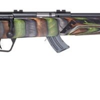 Savage Arms 26736 Mark II Minimalist Full Size 22 LR 10+1 18" Matte Black Threaded Barrel, Matte Black Drilled & Tapped Carbon Steel Receiver, Green Boyd's Minimalist Laminate Stock, Right Hand