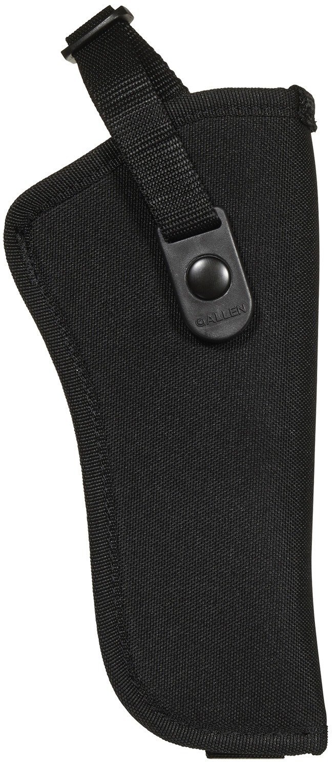Allen 44818 Cortez Size 18 OWB Style Black Polyester, Adjustable Strap & Belt Loop Mount Type fits 6" Barrel DA Revolver with Full Lug Right Hand