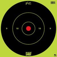 Pro-Shot 12BGREENTG12PK SplatterShot  12" Bullseye Hanging Heavy Paper Black/Red Impact Enhancement Yes White 12 PK