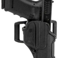 Blackhawk 410701BKR T-Series L2C Non-Light Bearing OWB Black Polymer Belt Clip Compatible w/Glock 19/23/26/27/32/33/45 Right Hand