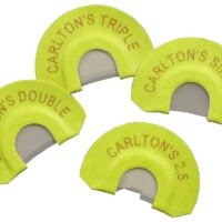 Wayne Carlton's Calls 70314 Essential Elk Diaphragm Call Single/Double/Triple/2.5 Reed Attracts Elk Yellow 4 Per Pkg