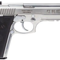 Taurus 1-920159-17 92 Serrated Frame 9mm Luger 17+1 5" Matte Stainless Steel Barrel, Matte Stainless Steel Serrated Slide, Stainless Aluminum Frame w/Picatinny Rail, Black Polymer Grip, Right Hand