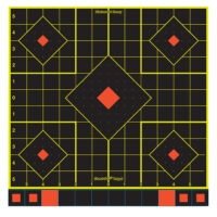Birchwood Casey 34211 Shoot-N-C Sight-In Self-Adhesive Paper Black/Yellow/Red 12" 5-Diamond 100 Pack