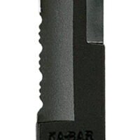 Ka-Bar 1245 Tanto 8" Fixed Tanto Part Serrated Black 1095 Cro-Van Blade, Black Kraton G Handle, Includes Sheath