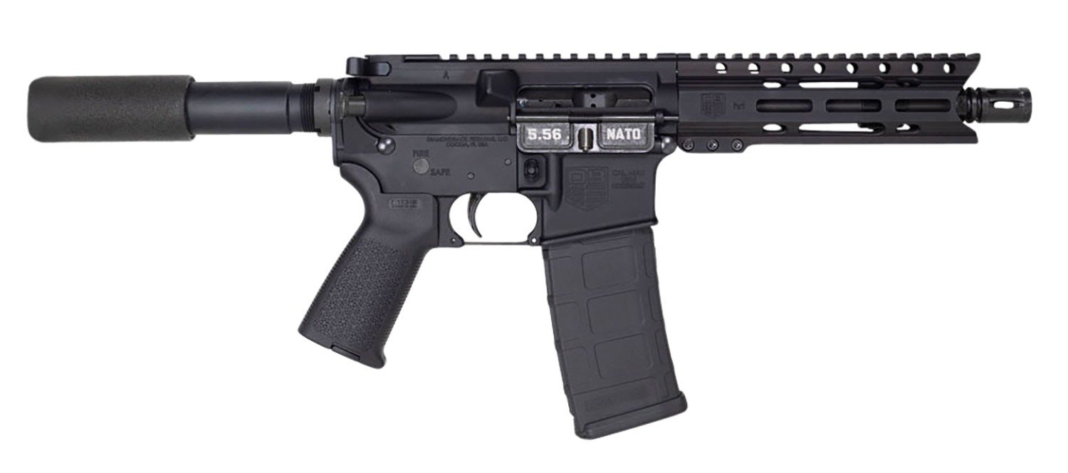 Diamondback DB1912K001 DB15 5.56x45mm NATO 30+1 7" Black Nitride Threaded Barrel, M-LOK Handguard, Black Aluminum Picatinny Rail Receiver, Black Buffer Tube, Black Magpul Grip, Right Hand