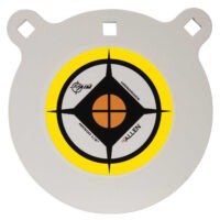 EZ-Aim 15598 Hardrock 8" Black/White/Yellow AR500 Steel Gong, 0.50" Thick, Hanging