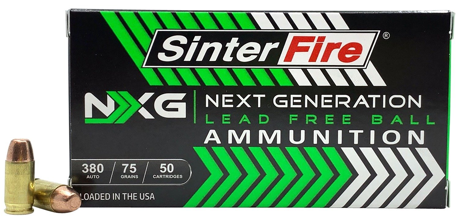 SinterFire Inc SF38075NXG Next Generation (NXG) 380ACP 75gr Lead Free Ball 50 Per Box/20 Case