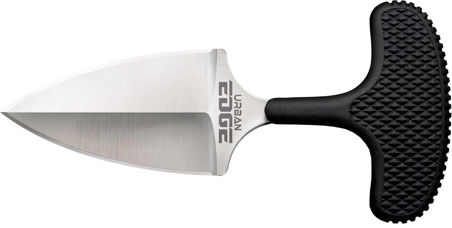 Cold Steel CS43XL Urban Edge 2.50" Fixed Plain Stone Washed Japanese AUS-8A SS Blade/Black Kray-Ex Handle