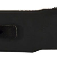Templar Knife LZBR321 Premium Weighted  Large 3.55" OTF Drop Point Plain Black Oxide Stonewashed D2 Steel Blade, 5.25" Black Aluminum/Rubber Handle