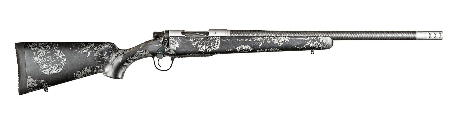 Christensen Arms 8010615900 Ridgeline FFT Full Size 300 PRC 3+1, 22" Stainless Steel Threaded Barrel, Stainless Aluminum Receiver, Black w/Gray Accents Fixed Sporter w/Flash Forged Technology Stock