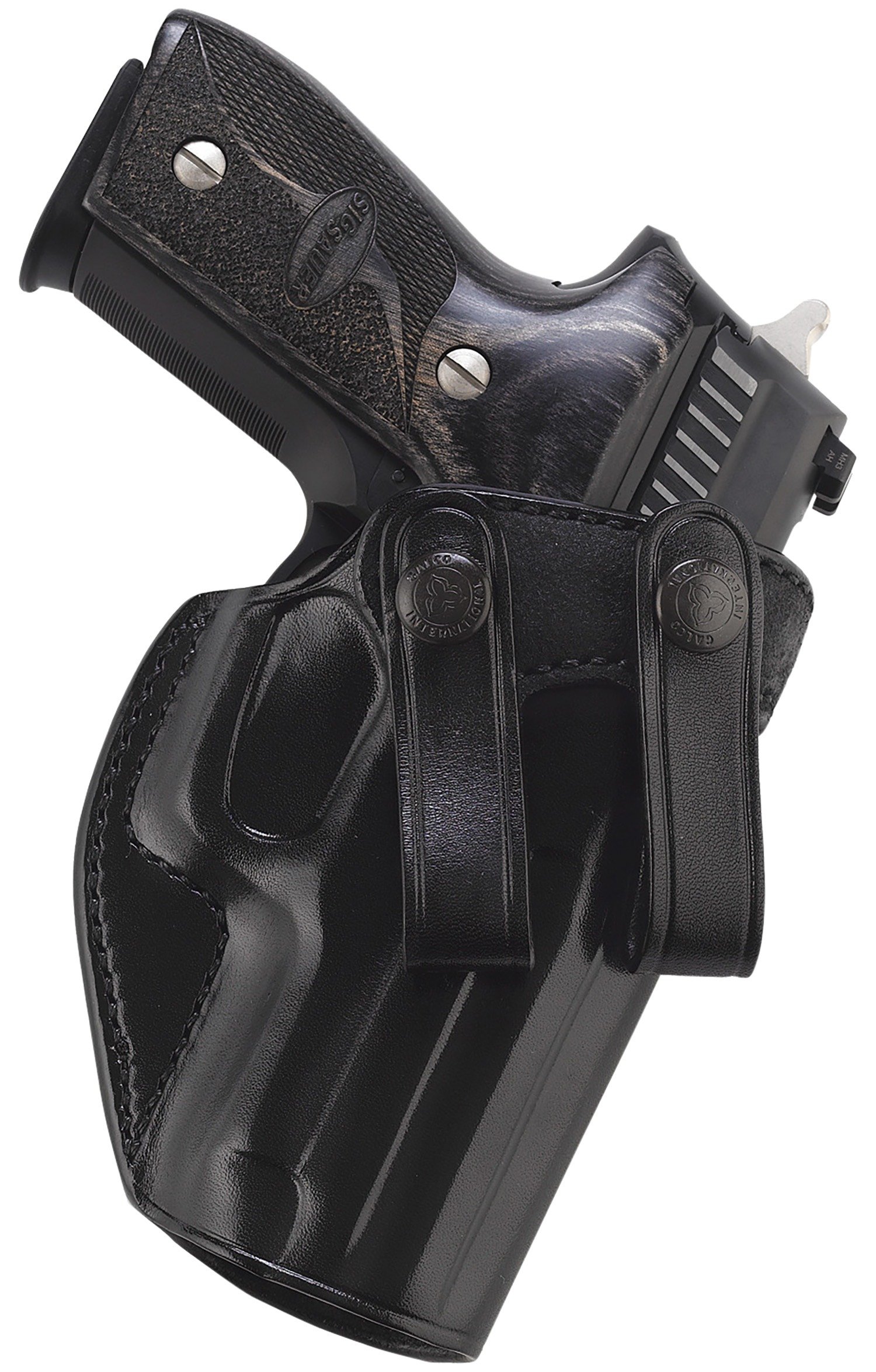 Galco SUM270B Summer Comfort IWB Black Leather Belt Loop Fits Browning Hi-Power/Springfield SA-35/Girsan MC P35/Match Right Hand