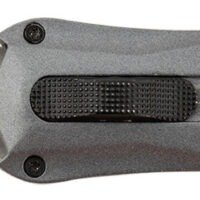 Steel River Knives A163BD Spartan  3.50" OTF Dagger Plain Black/Silver 440C SS Blade/ Gray w/Carbon Fiber Inlay Aluminum Zinc Alloy Handle