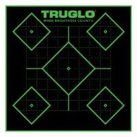 TruGlo TG14A25BB Tru-See 5- Diamond Target Self-Adhesive Heavy Paper Black/Green 12"x12" 25 Pack